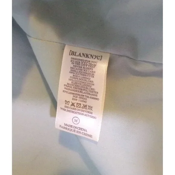 🆕BLANKNYC Suede Moto Jacket Basil (Mint) Medium - Picture 11 of 11